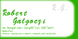 robert galgoczi business card